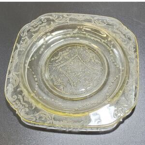 FEDERAL MADRID AMBER YELLOW DEPRESSION GLASS 6" Bread Plate